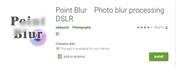 Point Blur　Photo blur processing DSLR
